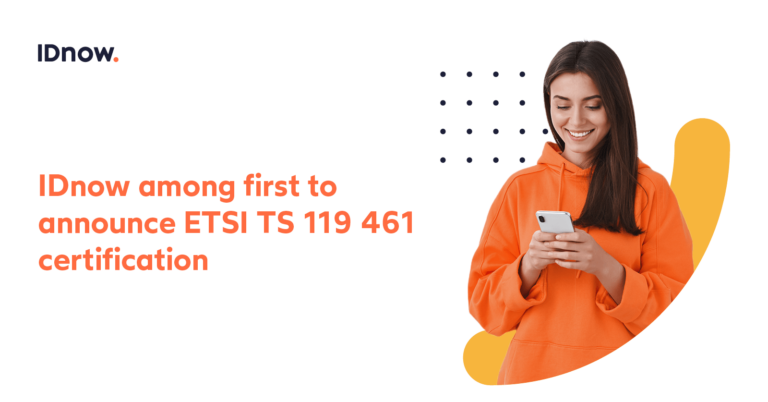 Woman in orange hoodie holding a smartphone - ETSI TS 119 461