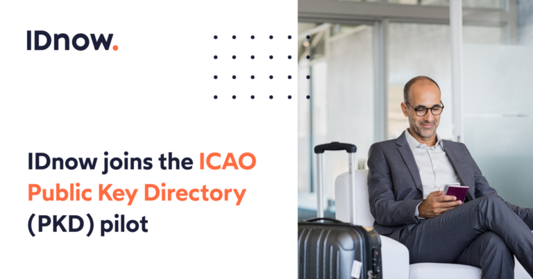 IDnow joins ICAO Public Key Directory (PKD) pilot Man sitting at airport waiting