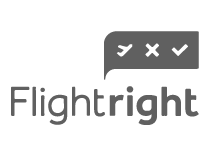 Flightright logo in gray