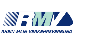rhein main verskehrsverbund logo in blue white and light green