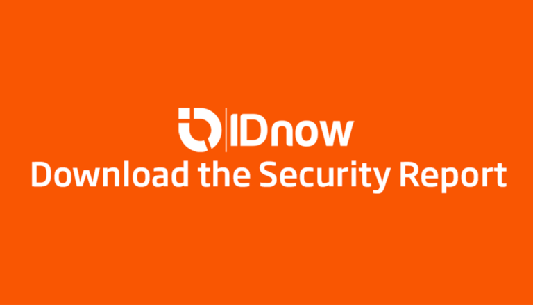 IDnow Download the Security Report in orange background