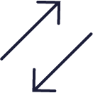 two arrows parallel facing opposite sides