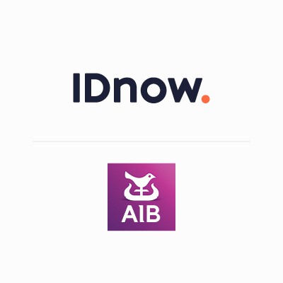 IDnow and AIB logos on white