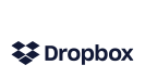 black Dropbox logo with white background