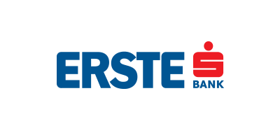 Erste Bank logo in blue and orange with white background