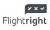 Flightright logo in gray with white background