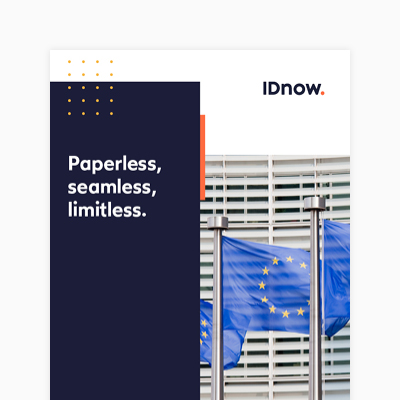 IDnow ebook thumbnail with blue flags on right side